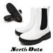  шиповки боты женский casual NORTH DATE защищающий от холода зима обувь North Date 7201 белый водоотталкивающий снег скольжение трудно со вставкой из резинки застежка-молния Work ботинки 