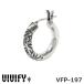  Bb fire la Beth k обруч серьги M размер серебряный 925 VIVIFY VFP-197 Arabesupue Hoop Pierce (M) 3mm body 1 пункт продажа одна сторона уголок для 