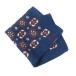 rodaRODA цветок мелкий рисунок рисунок принт pocket square темно-синий × свет бежевый × красный NVY