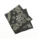 [ б/у ] John комфорт JOHN COMFORT шерсть шелк peiz Lee pocket square черный x крем [CPD]