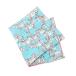 [ б/у ]si- слово &s Turn seaward&amp;stearn Zebra рисунок шелк pocket square бирюзовый голубой x Brown 