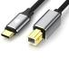 USB2.0 принт кабель USB C to B изменение кабель Type C USB2.0 изменение кабель штекер and Play aluminium сплав 1.5m сменный принтер сканер fa