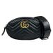  Gucci стеганое полотно ремень сумка GGma-monto сумка-пояс кожа 476434 черный женский GUCCI б/у 