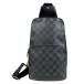  Louis Vuitton ave новый * sling сумка сумка "body" Damier gla Fit парусина N41719 черный мужской LOUIS VUITTON б/у 
