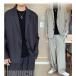  выставить мужской повседневный костюм верх и низ в комплекте большой Silhouette tailored jacket широкий слаксы стрейч одноцветный 