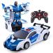 Subao Remote Control Car, RC Cars Transform Robot Toy, Transforming Police Car Toys for Kids Ages 4-8, One-Button Deformation  360 Rotating Drifti