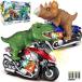 Dinosaur Toys for Kids 3-5 Dino Toy Cars, Kids Dinosaur Toys Toddler Boy Toys Vehicle Playsets with Flashing Lights for 5-7 Boys Girls, Boy Toys Age 3