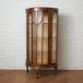 IZ77752F* Britain antique mahogany glass cabinet display shelf display case kyu rio case showcase Classic key attaching 