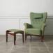 2 позиций комплект Fritz Hansen lounge стул подставка для ног Северная Европа Дания Vintage Fritz Hansen 1 местный . одиночный диван 81169