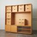  Muji Ryohin старт  King полка дуб AV панель 4x4 старт  King грудь открытый полка стена поверхность место хранения полка витрины TV панель MUJI 95024