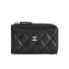  Chanel Classic Zip футляр для карточек футляр для карточек AP3179 черный женский б/у A товар 