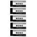 стрекоза карандаш ластик MONO черный 5 шт PE01 (43 x 17mm) JCC-561