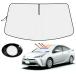 [ руль навес с чехлом ]Mozan Toyota Prius 50 серия затеняющий экран, шторки от солнца переднее стекло для PRIUS 50 2015 год -2023 год автомобильный затеняющий экран, шторки от солнца UV cut день .