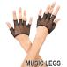 MusicLegs( музыка нога ) палец отсутствует рыба сеть половина перчатка ML434 черный перчатки танцевальный костюм punk Gothic and Lolita -ta paul (pole) Dan sa-