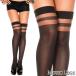 MusicLegs( музыка legs )sia- полоса верх ope-k чулки чулки ML4138 чёрный гольфы трико тонкий толстый окантовка Dance .. костюм 