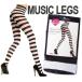MusicLegs( музыка нога ) широкий окантовка трико черный × белый ML7419 чулки . человек Halloween костюмированная игра маскарадный костюм чёрный белый женский 