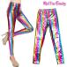  танцевальный костюм * stage костюм .! Rainbow металлик леггинсы леггинсы Kirakira Kids женский metal цвет джегинсы . рука одноцветный шт .. hip-hop ..