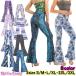  супер стрейч! общий рисунок flare pants ботинки cut bell низ высокий талия общий рисунок брюки . рука полька-дот Leopard Thai большой белый чёрный женский танцевальный костюм 