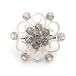  брошь obidome Swarovski SWAROVSKI crystal серебряный цветок с коробкой casual женский T28 sw13