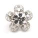  брошь obidome Swarovski SWAROVSKI crystal серебряный цветок с коробкой casual женский T28 sw28