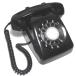 NTT 601-A2 dial type telephone machine ( black telephone )