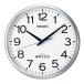  Seiko clock wall clock office type radio wave Seiko nek baby's bib m silver color metallic diameter 350x48mm ZS253S