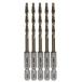 SK11(eske-11) шестиугольник ось Co stain дрель стандартный 5 шт. комплект 4.0mm