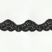  стрейч кружевное полотно черный ширина 40mm нейлон полиуретан / cut продажа ручная работа DIY рукоделие для аксессуары ткань одиночный товар гонки [post]
