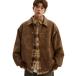 Work жакет мужской тяжелый to складывать воротник блузон мотоцикл одежда American Casual Vintage способ "куртка пилота" Zip выше выдерживающий износ 