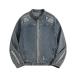  Denim жакет мужской джинсовый жакет Zip выше повреждение обработка тяжелый to American Casual Denim блузон весна одежда весна осень Vintage толстый 