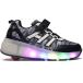  детский ролик skate многофункциональный спорт обувь TPR + PU LED свет обувь для взрослых повседневная обувь 