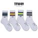 TFW49 socks men's black white bar gun Degree nt132320008