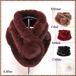 ROVEL original fur muffler lady's fur muffler neck warmer tippet bonbon pompon attaching lovely soft 