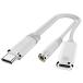 USB-C 2in1 слуховай аппарат изменение адаптер 3.5mm Jack PD 100W внезапный скорость зарядка соответствует iPhone 15/16/17 iPad Android высокая прочность нейлон плетеный 