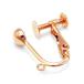 [1 piece sale ] earrings parts 18 gold pink gold screw spring type earrings parts circle can attaching light weight type length 14.0mm non hole lK18PG precious metal 