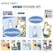 MOOMIN STICKER SET{ набор наклеек } 3 дизайн каждый 1 листов [ все 6 вид ] world craft MOSC-S*** [ кошка pohs возможно ] [M рейс 1/100]