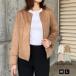  no color jacket lady's suede Touch outer casual stretch material spring autumn 