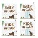 ѥޥͥå BABY IN CAR  KIDS IN CAR 100100mm ̵ȿ ž ǭ饹