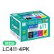 ֥饶б LC411-4PK ꥵ륤󥯥ȥå 4ѥå ꥫ ECI-BR411-4P
