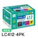 LC412-4PK ꥵ륤󥯥ȥå 4ѥå ꥫ ECI-BR412-4P