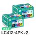 LC412-4PK ꥵ륤󥯥ȥå 4ѥå2Ȣ ꥫ ECI-BR412-4P