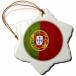 3droseե饰???Portugal Flag???Ornaments 3 inch Snowflake Porcelain O ¹͢