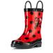 AccessoWear Little Girl'S Red Ladybug Rain Boots Sizes - Toddler L ¹͢