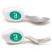doddldo- доллар ложка * вилка 2 позиций комплект aqua зеленый интеллектуальное развитие ножи 1 лет ~5 лет примерно для 
