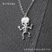 Skull колье череп каркас подвеска . серебряный .. аксессуары меньше 