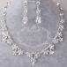 iya ring earrings necklace 2 point set wedding wedding wedding u Eddie ng silver flower high quality accessory jewelry silver 