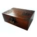 アンティーク調 木製 鍵付 ボックス レトロ ビンテージ調 装飾 小物入 25cm巾 大きめサイズ