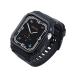 エレコム Apple Watch (アップルウォッチ) ケース バンパー バンド一体型 45mm [Apple Watch 8 7 対応] ZEROSHOCK 耐衝撃 衝撃吸収 米軍MIL規格 ECG機能 心電図
