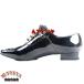  men's Dance shoes enamel original leather ball-room dancing shoes low heel 2.5cm cord attaching leather shoes cow leather plain glistening material elegant black 