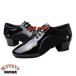  leather ball-room dancing shoes enamel Dance shoes original leather heel 4.5cm cow leather s price men's cord race up ventilation good flexible 